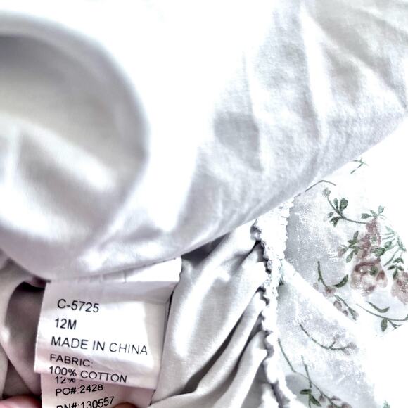 One Child Girls floral lace collar bubble romper size 2 - Picture 4 of 6